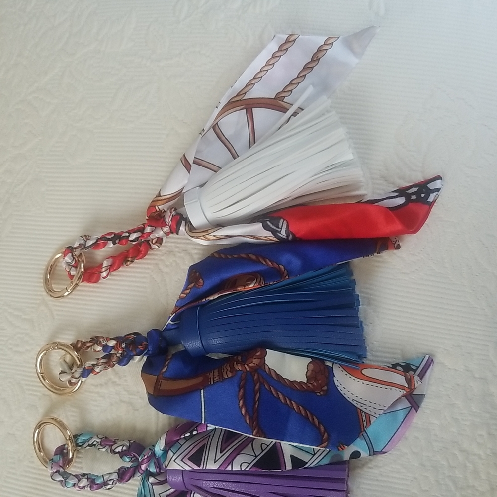 New Tassel Scarf Key Ring/Purse Charms - Picture 3 of 10